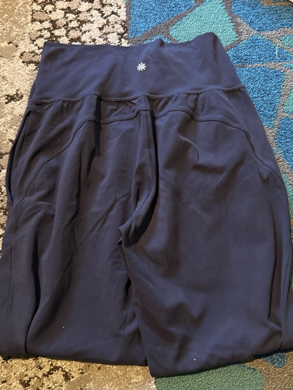 Athleta Navy High-Rise Track Joggers